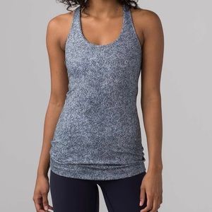 Lululemon Cool Racerback in Rio Mist White Black Size 8 Great Condition